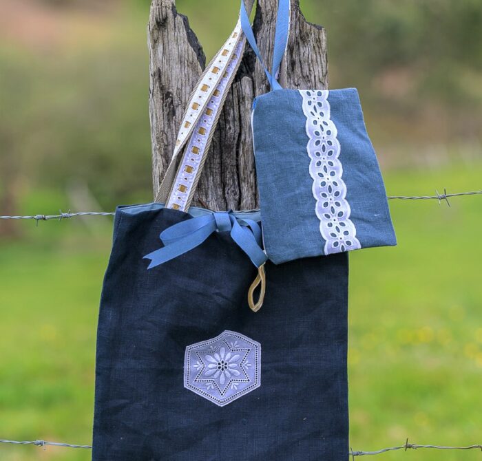 conjunto bolso y neceser provenza