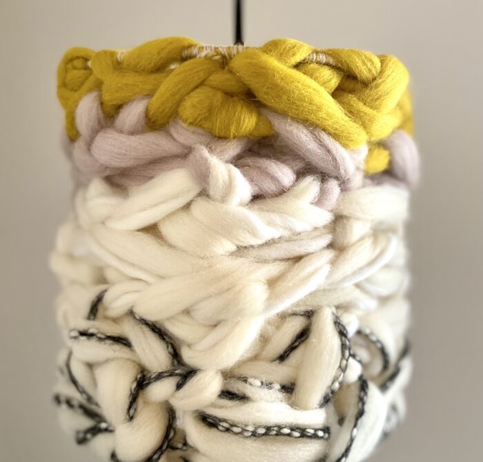 lámpara de techo tejida lana
